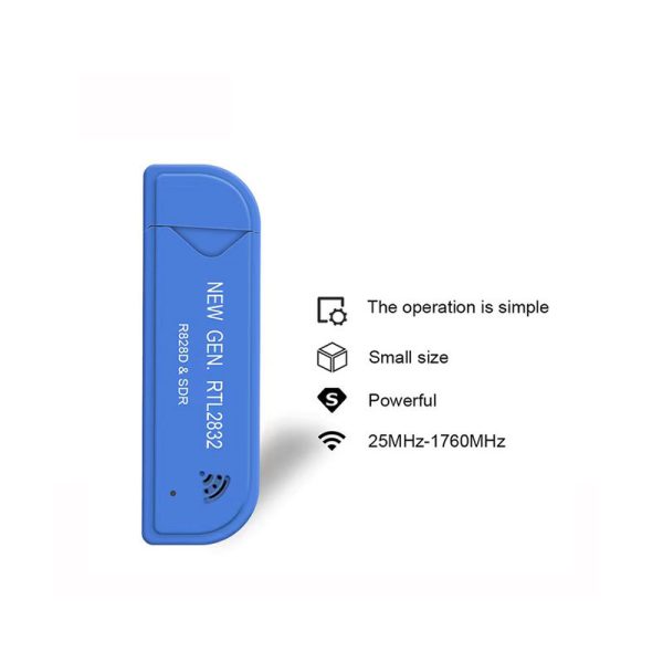 Digital RTL2832U & R828D SDR USB TV Stick Tuner - 25 MHz to 1760 MHz FM SDR Receiver Dongle